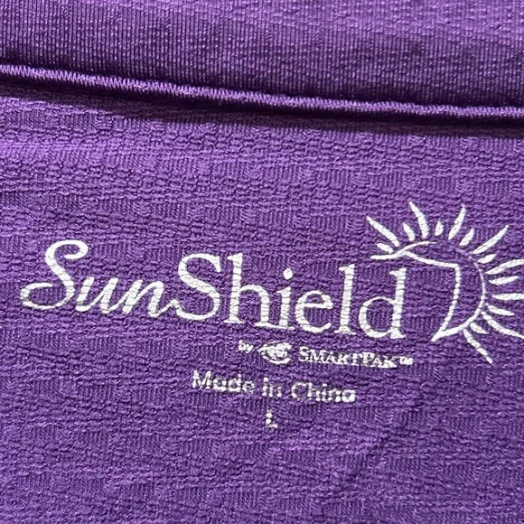 Smartpak Sunshield Long Sleeve  1/4 Zip  Purple Size Large Sun Protective Riding - Picture 3 of 5